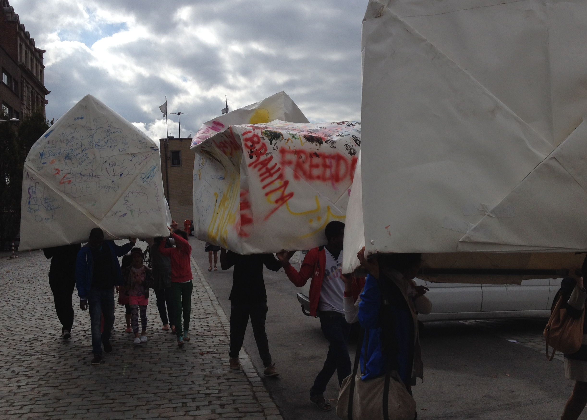 Refugee Origami Camp Brussels